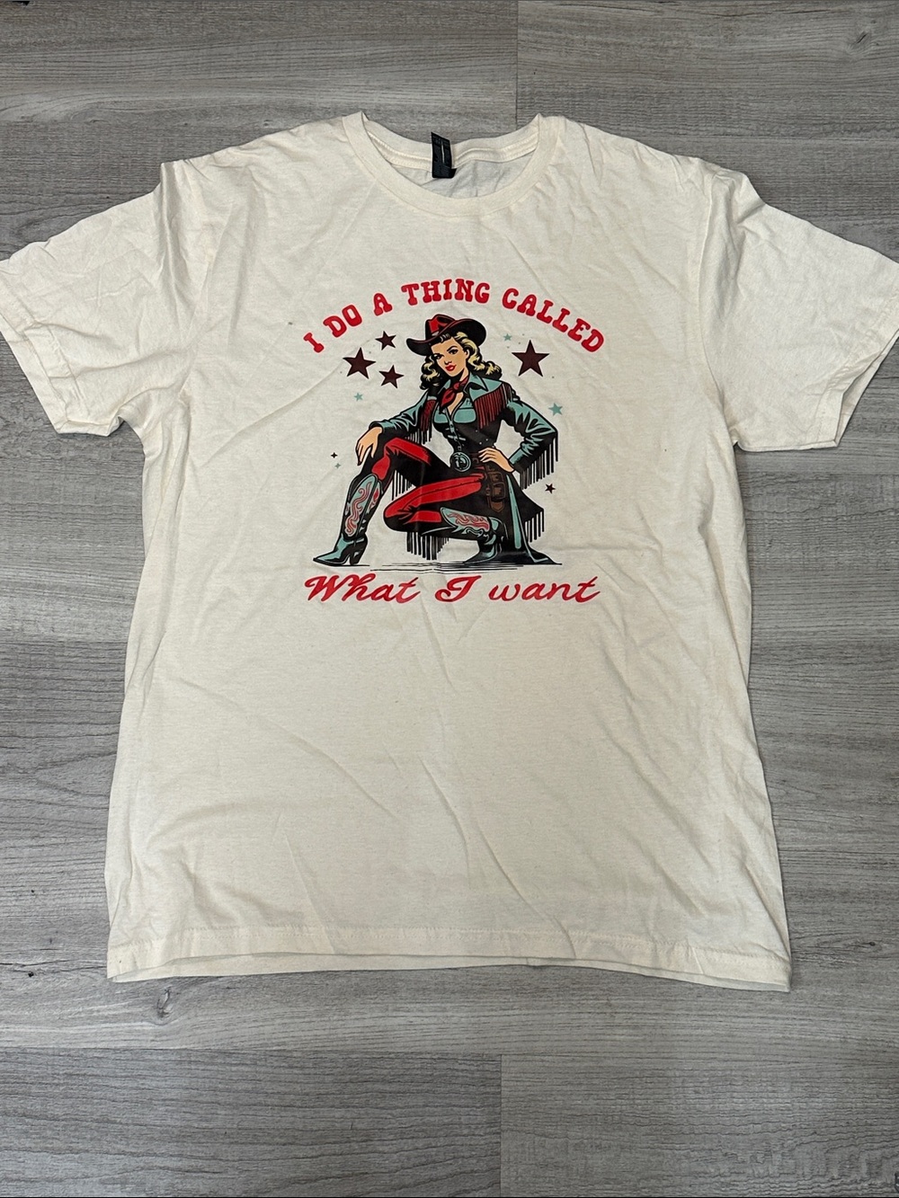 Graphic Cowboy Quote Tee - White